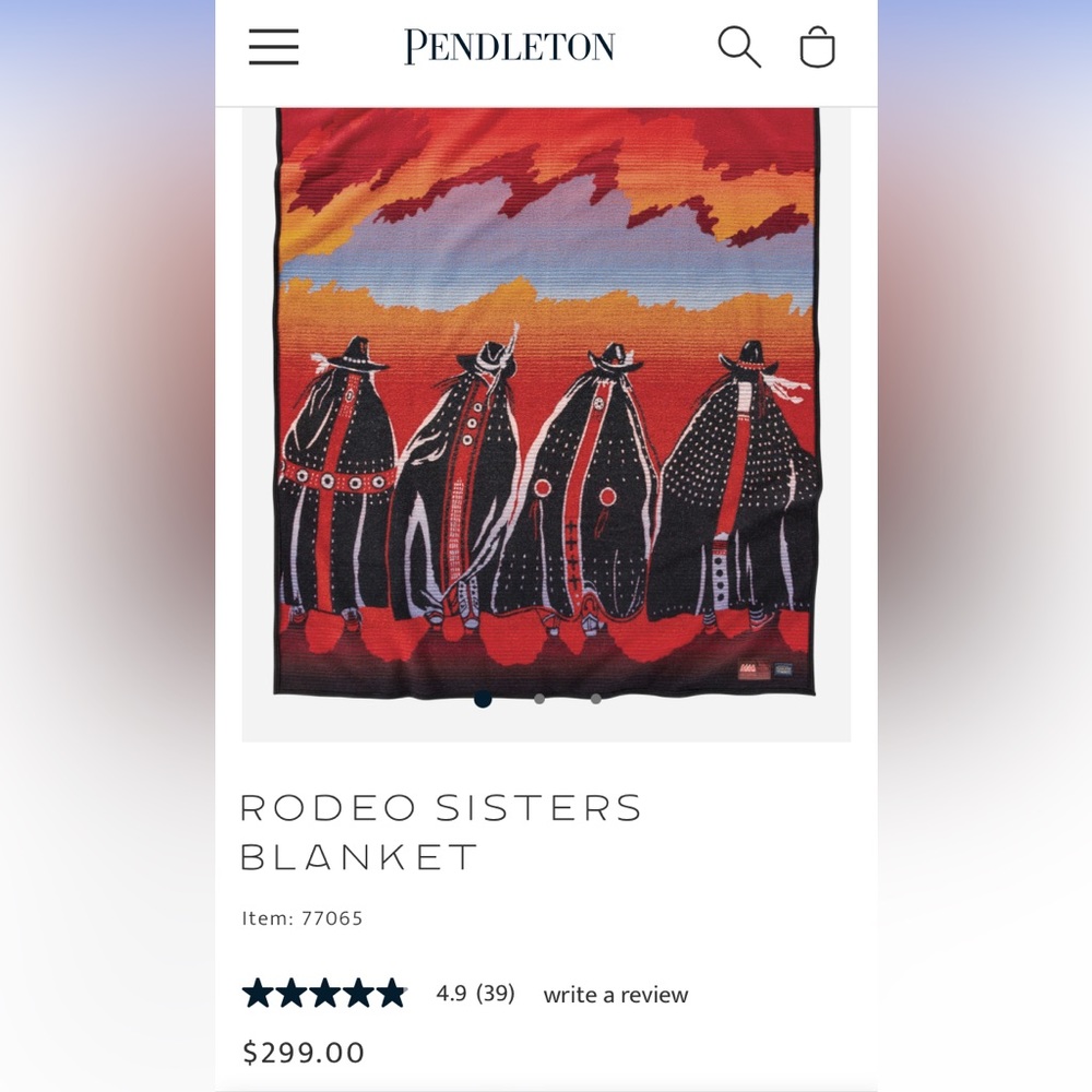 Pendelton Rodeo Sisters Wool Blanket